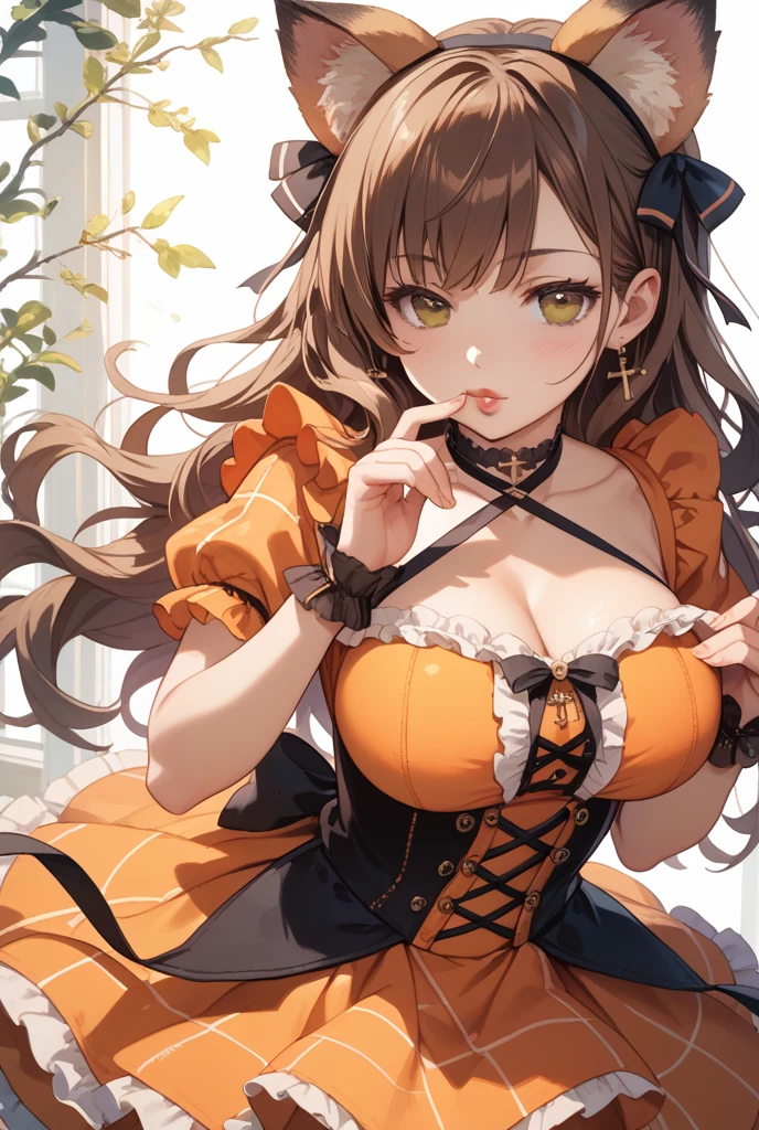 ((Tabletop, highest quality, High resolution, , Pixel Perfect, 4K, ))), Beautiful woman,, alone, beauty、The whole body is visible、 (((Sexy Witch Cosplay), Long dark blonde wavy hair、Off-the-shoulder jacket, Dark blue flared skirt、Witch Hat、Mid-wave hair, bangs, Brown Hair)), ((Brown eyes, Beautiful eyelashes, Realistic eyes)), ((Detailed face, Blushing:1.2)), ((Smooth texture:0.75, Realistic texture:0.65, Realistic:1.1, Anime CG Style)), Center of chest, Dynamic Angle, Perfect body, ((,)), Leaning forward、Make cleavage with both arms、、Very embarrassing panic smile, 、Castle town square、(The wind flipped up her skirt, 、、、、)、Angle from below