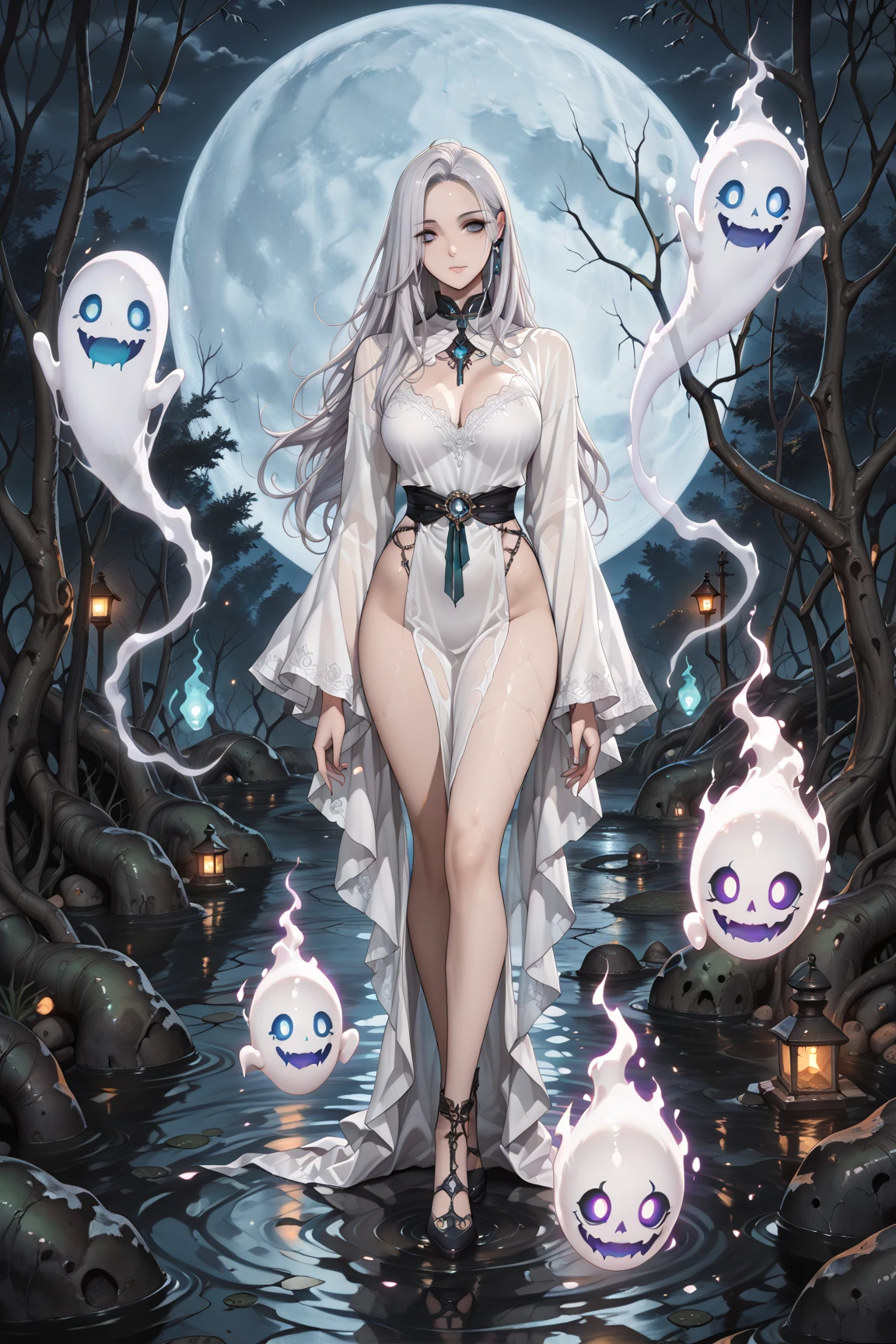 Solo woman, very large white witch hat, white bikini thong, grey fur coat, long blue hair, light blue skin, purple eyes, elegant, high detail, four arms, beautiful, 4k Ultra HD, Blue filter, starts and moon background, sexy, large breasts, side boob, perfect body,masterpiece, best quality, hentai 69(sex position) ,1girl, (mature female:1.5), oral, 1boy, fellatio, hetero, 69, penis, fellatio solo focus, gathers, mature female.