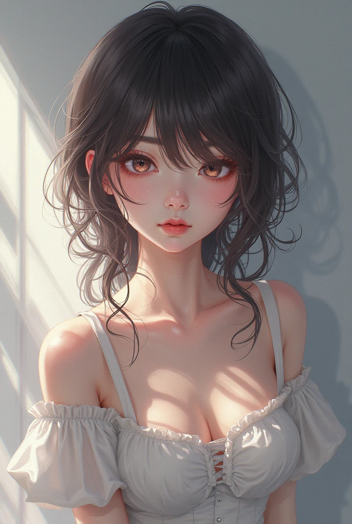 (8k, RAW Photos, Highest quality, masterpiece: 1.2), Super detailed, Super Resolution, (Genuine, Genuine photos: 1.37), Portraiture, High-resolution RAW color photos, Professional photos, とても細かくて美Shii, Very detailed, 8k wallpapers, Amazing details, Large file size, Official Art, Very detailed CG Unity 8k wallpapers, Very detailed beautiful girls, Very detailed facesHighly detailed eyes, Very detailed肌, Very detailed fingers, Very detailed nose, Very detailed detailed mouth, Perfect Anatomy, Detailed Background, Detailed clothing, One Girl, (20:1.2), 20th Generation, cute girl, Genuineistic body, , White skin, Glowing Skin, The body is slim, Black Hair, short hair, (Blunt bangs: 1.2), smile, cute, like々Shii, cute face, Genuineistic face, Delicate eyes, Sagging eyes, ((Black mesh tight suit)), (Very good)))), ((Wet body)), ((Wet Hair)), (悲Shii表情)))), (((Sexy and dynamic pose)), See through, necklace, Earrings, looking at the camera, Cowboy Shot, Contrasting, Dynamic Lighting, C cup breasts,