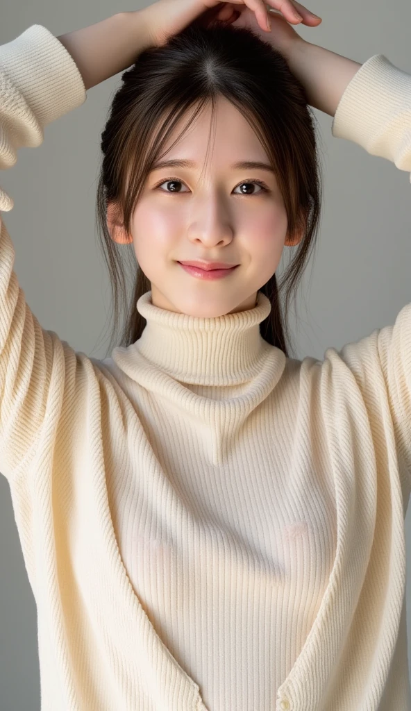 (nsfw:2.0),(highest quality,masterpiece:1.3,ultra high resolution),(Super detailed,caustics,8k),(photorealistic:1.4,RAW shooting),Midwinter,(snowfield),Silver World,Very cold,18-year-old,cute,Japanese,Black Hair Middle Hair,(hat with ear flaps),(open your mouth a little:1.1),(white breath:1.3),smile,Pink Jumper,front shot,bust up shot,face focus,face close up,Natural light,professional writing