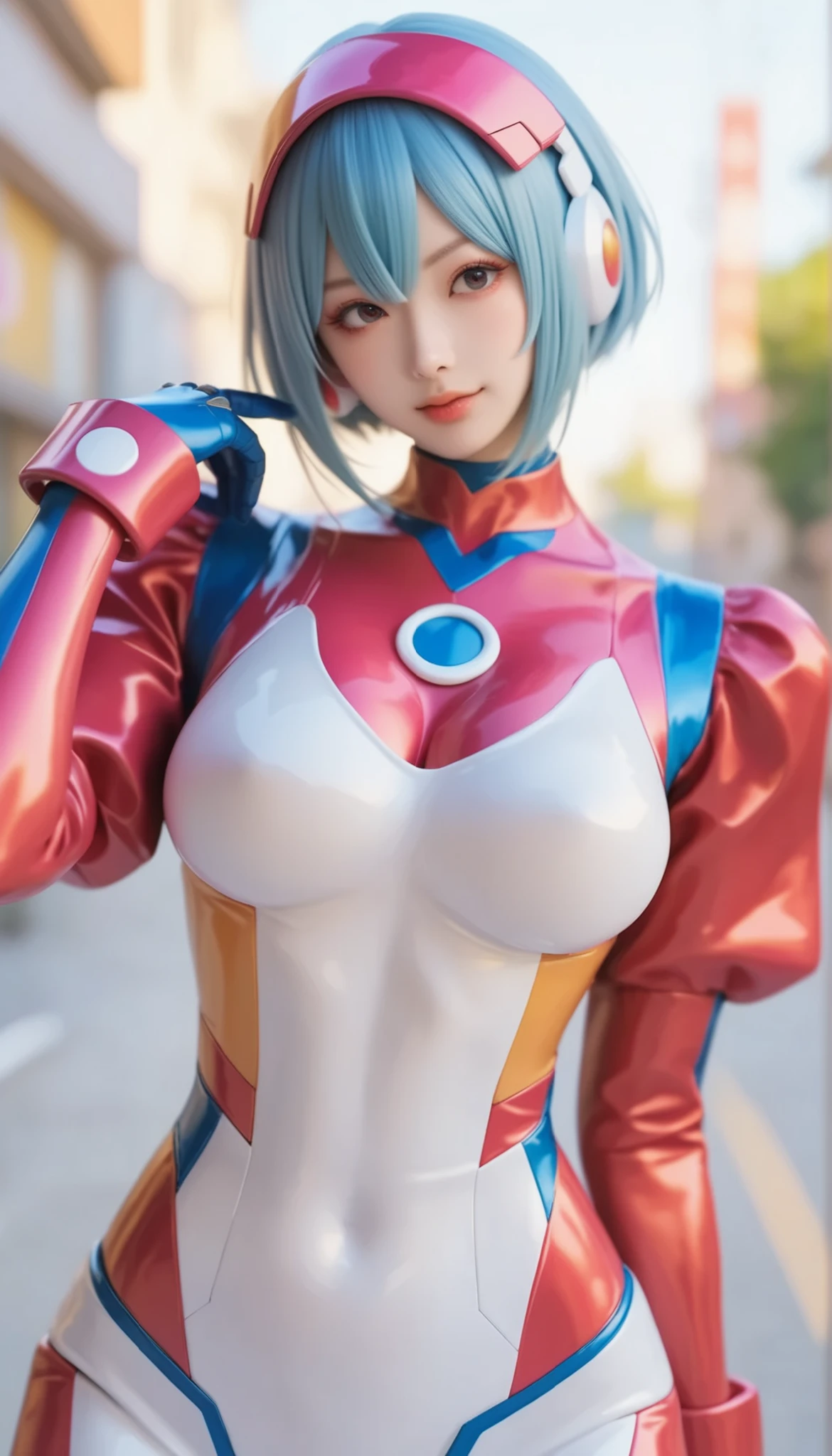 Street fashion in 3025, robot suits,Doraemon suit