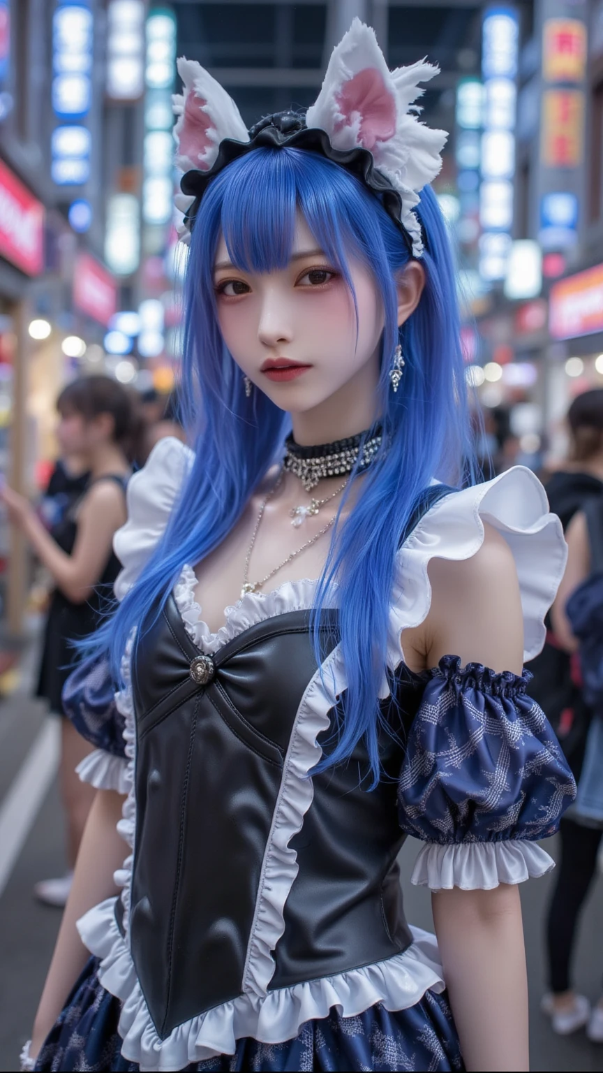 whole body、Wide-angle lens、Top View、whole body、Flying beautifully in the sky、Flying Pose、Looking up pose、Sulky face、Background overlooking the city、Tall buildings、Future City、Dark City、Blue Neon、Black and blueの色合いの画像、Black and blueのコントラスト、Highest quality、8k、masterpiece:1.3、(((Very high angle)))、whole body、The wind is blowing,Hair blowing in the wind,Vibrant Background、、Gothic Punk、((image color: Black and blue))、The inner color is blue、beautiful girl、creative、Dark Style、Neogoth、Goth Fashion:1.2、Shorts、boots、High resolution、masterpiece、Highest quality、Sharp focus、(Cinema Lighting)、Realistic texture、Hair blowing in the wind、Backlight、Dynamic Movement
