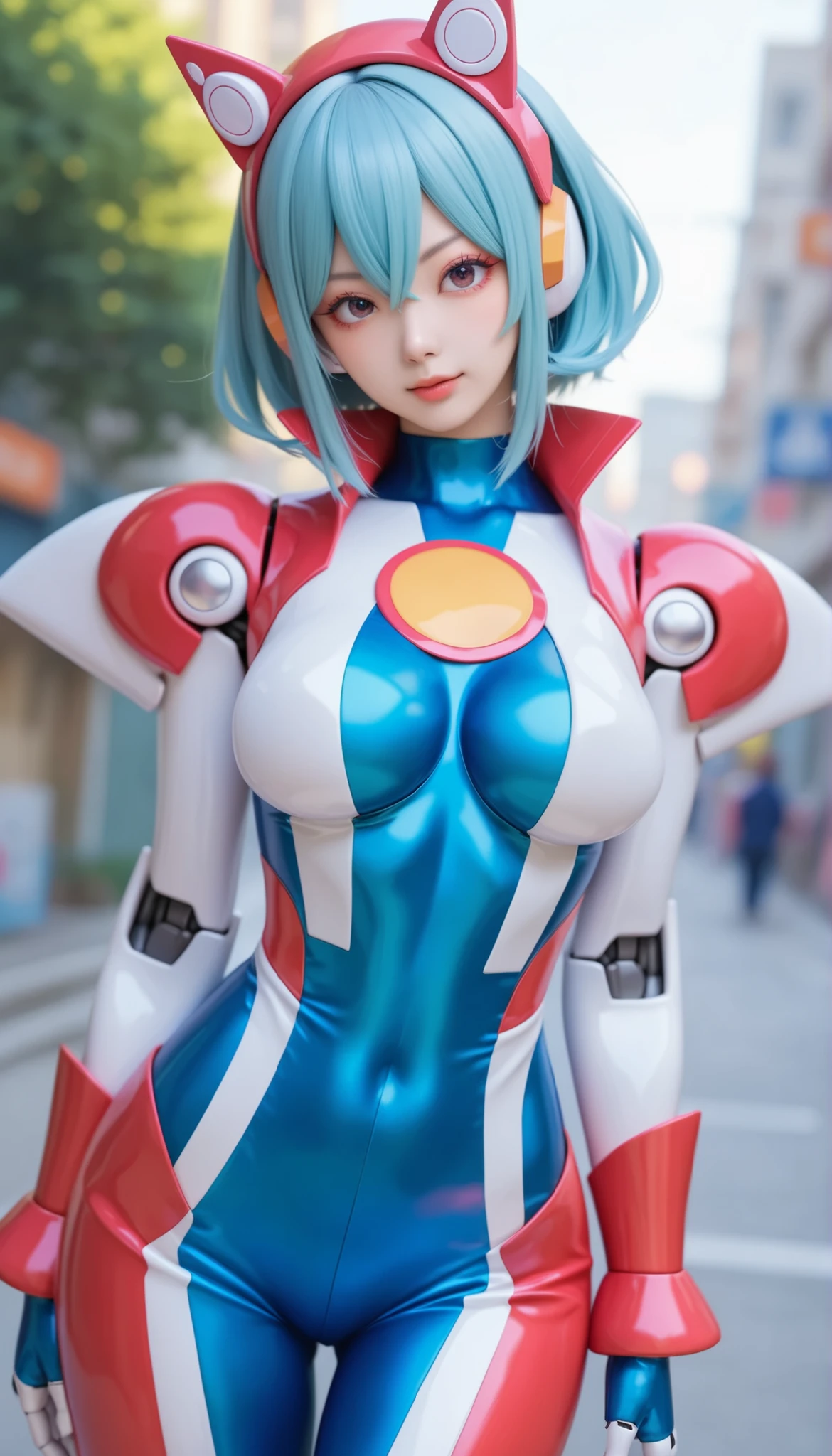 Street fashion in 3025, robot suits,Doraemon suit