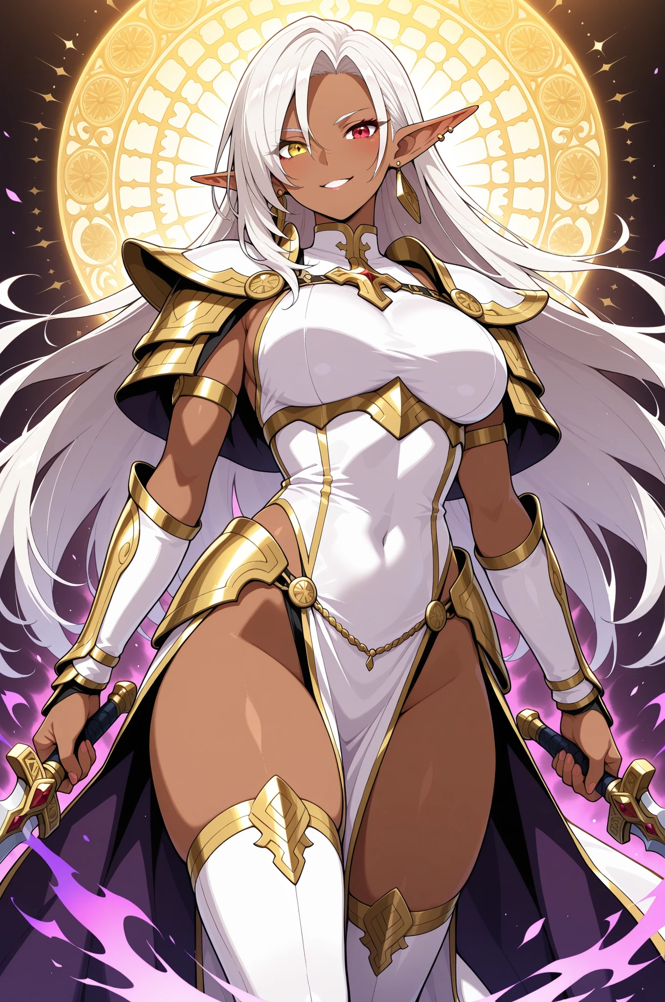 taokaka,,huge breast, , female,fantasy goddess,there is a cartoon picture of a woman with a very large breast, glowing angelic being, glowing holy aura, inspired by Luma Rouge, the non-binary deity of spring, ethereal rainbow nimbus, the butterfly goddess of fire, inspired by Marie Angel, glowing aura around her, astral fairy, as the goddess of the sun, “uwu the prismatic person, big breast, happy, beautiful eyes, , full body, walking, long robe, long dre, catgirlss,, priestess ,holy, smile, long dress, brown hair, female,red eyes, black robe with stars symbolism, full body, flipflops,(best quality,4k,8k,highres,masterpiece:1.2),ultra-detailed,(:1.37),black robe with blue stars simbolism, girl with queen crown,beautiful detailed eyes,beautiful detailed lips,extremely detailed eyes and face,longeyelashes,golden crown adorned with diamonds,glowing blue stars on the robe,glittering pearls entwined in hair,royal purple backdrop,sparkling tiara,rich textures and fabrics,regal posture,confident expression,majestic aura,ethereal lighting,hauntingly beautiful atmosphere,elegant and magical,enchanted garden in the background,floating golden particles,subtle reflections on the crown,sublime tranquility,depth and mystery,sophisticated and regal,impeccable attention to detail,captivating and enchanting,ethereal and divine,fantasy-inspired artwork,dreamlike and surreal,celestial beauty and elegance,dark and mysterious,royal and majestic vibes,meticulous craftsmanship,vivid colors,whimsical and otherworldly., pants,sharpteeth ,black hair, cat ears, full body, smile, darkskinned-female, black hair, pants, caucasiene facial features