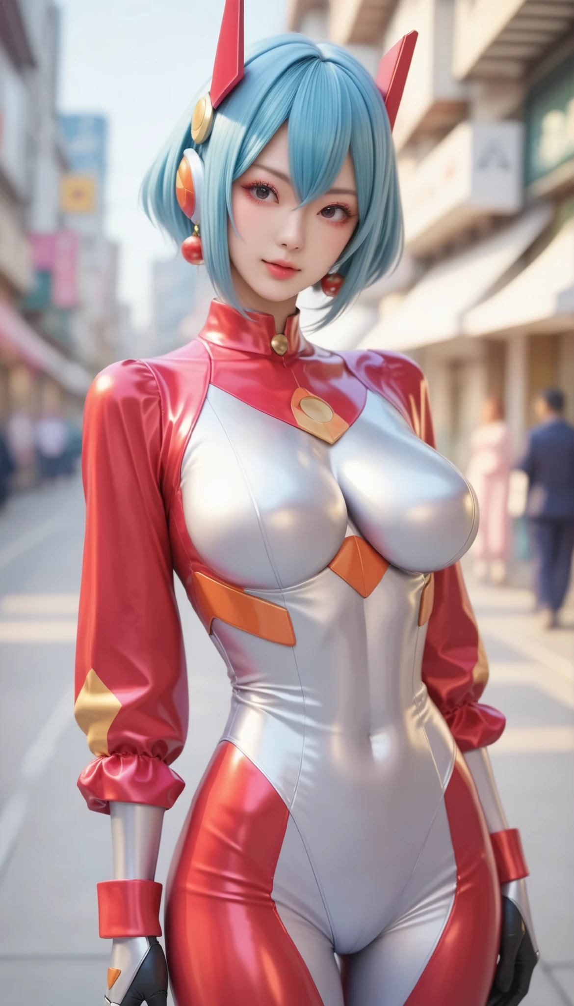 Street fashion in 3025, robot suits,Doraemon suit