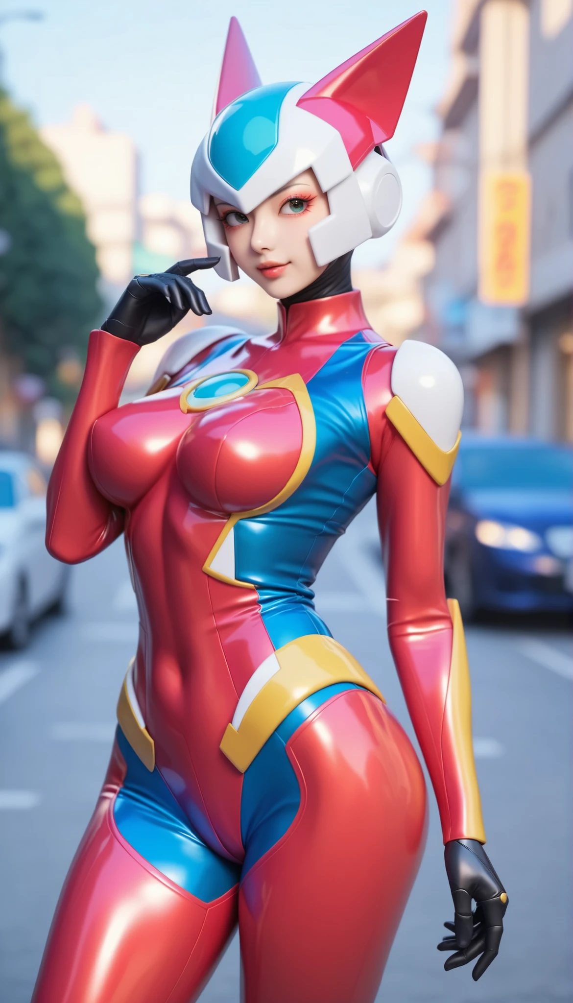 Street fashion in 3025, robot suits,Doraemon suit