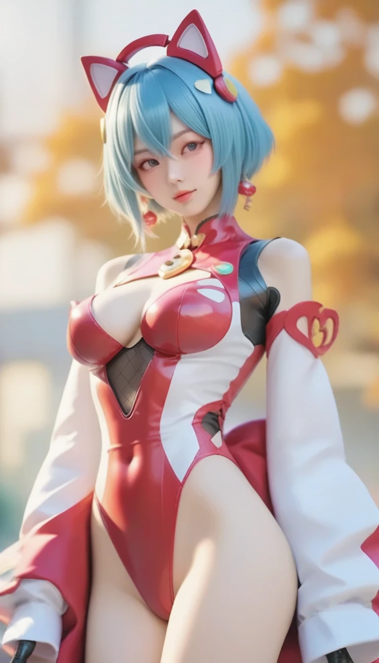 (full_body)、Woman、red_background、(big_breasts:1.5)、Detailed、POP、vivid、pose:1.2、Open chest、idol