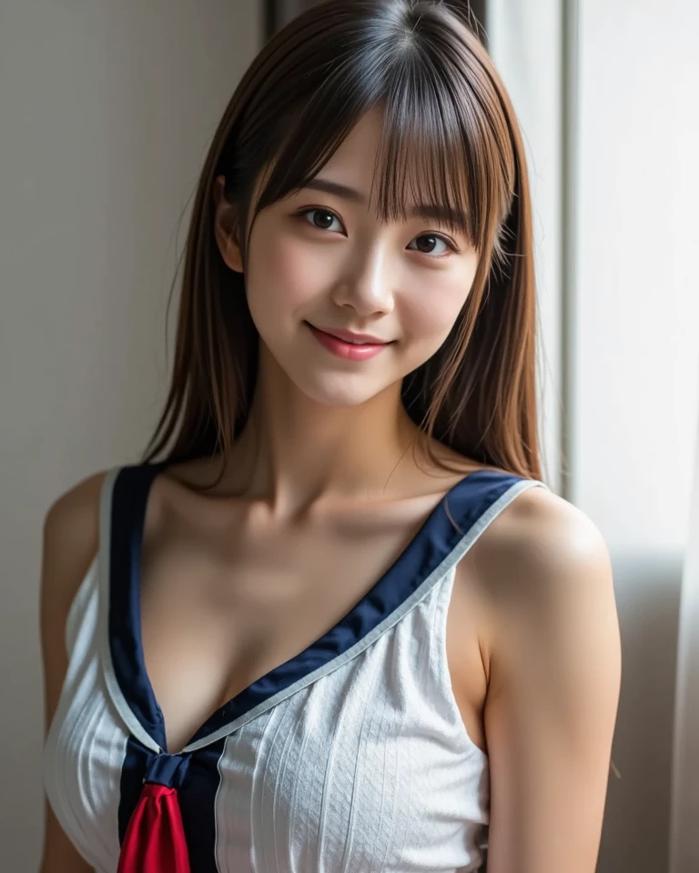 Bikini girl waitress in diner, ponytail, Long golden hair, wrist cuffs, Removing the collar, bow tie, necklace, light blue bikini:1.7, hold a plate of food, 8K, Insane quality, high detail, big breasts:1.2, (smile:0.5)