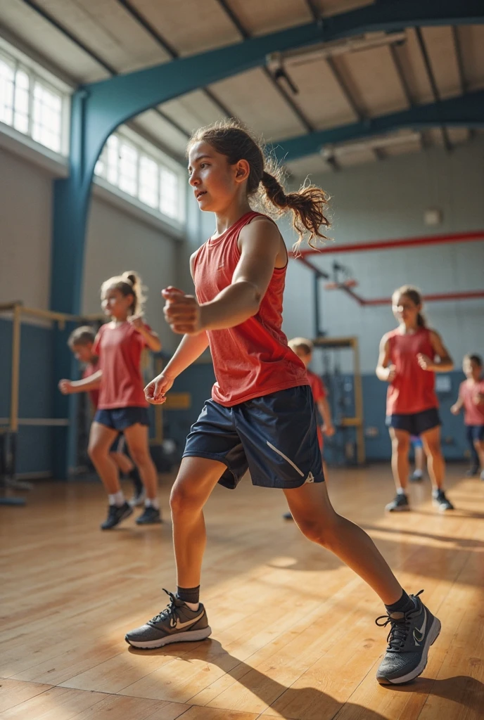 video de la fille a la salle de sport