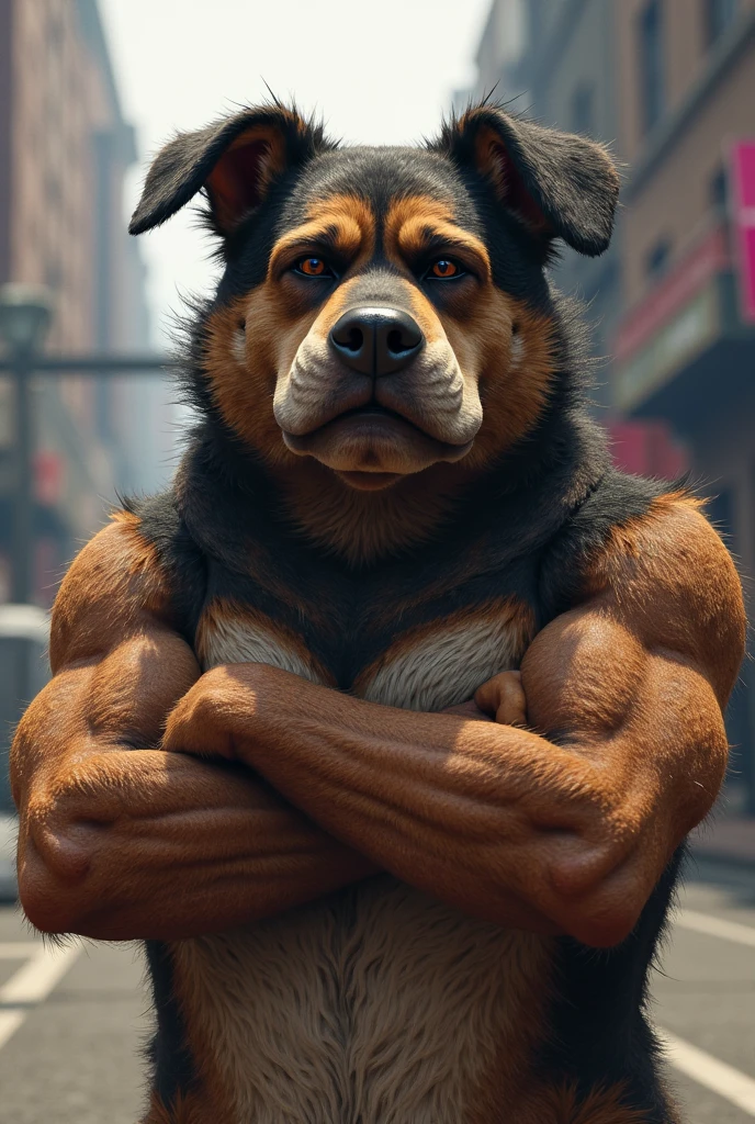 Realistic lightning, tranchant,(Best quality, Masterpiece 1.4),Anthro (mastiff:1.4),Anthro (saint-bernard:1.3 ,(bras tenus par un chien Anthro:1.9),(arm behind back:1.9),(bras tenus par les mains:1.5)(exploité),musele,assis, maintenu vers le bas, leaning forward,5 doigts,Chubby,graisse,(musculaire:2), Detailed fluffy fur, (detailled eyes:1.1), (realistic fur:1.2),anatomiquement correct, Captured,Abducted, Regard provocateur,danger,costaud,, aboiement,shirt unbuttoned, jeans, detailed body, detailled eyes,pectoraux muscles,Muscular arms,Best quality,Groupe Anthro retenu and attaché en arrière-plan