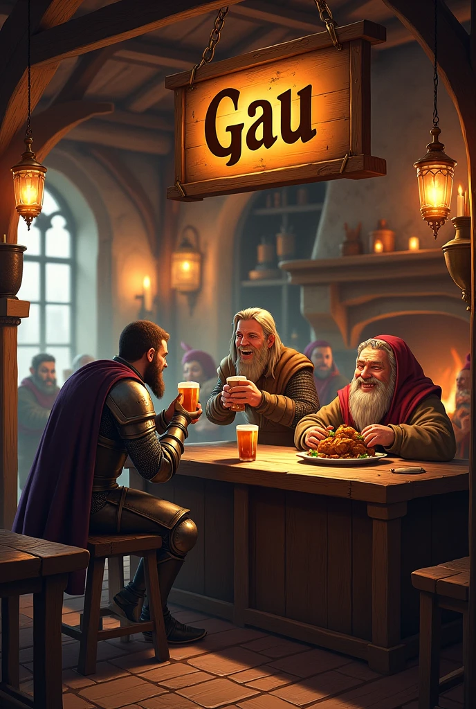 (masterpiece:1.4), (Highest quality:1.4), Very detailed, Complex, Very detailed, shape,Soft lighting, Tavern, More than one personで語り合う, Hopeful Face, smile, More than one person, Mixed gender, a group of adventurers, character from RPG games, (character: human, Fairy, Fairy, Dwarf, The Hobbit), (exterior: Swordsman Style, Shaman Style, Monk Style, Magician style), (belongings: Long sword, dagger, Holy Staff, Magic wand, shield, metal armor, Leather Armor), Perfectly accurate anatomical shape、All limbs intact、Perfect full finger, Colorful characters, Drinking alcohol and getting drunk, Make friends with people in the city,Huge, Majestic, Uplifting expressions, みんなのsmileが素晴らしい.