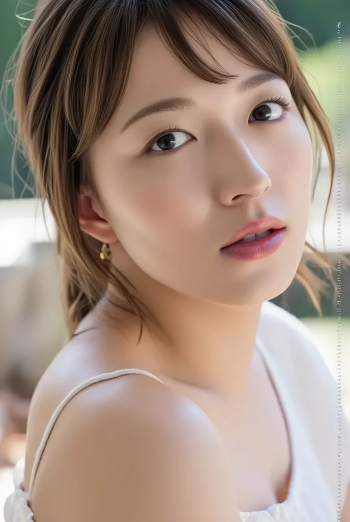 1girl,muste piece,,Award-winning photo, Extremely detailed, edge orgasm,face focus, (woman with open mouth and closed eyes ), 30 years old、black hair、shiny skin、Close-up of face,from below、realistic nostrils、elongated nasal passages,、train、(Inside the train)、congestion、Are standing、((business suit))、big breasts、tears、crying face、(sharp nose)
