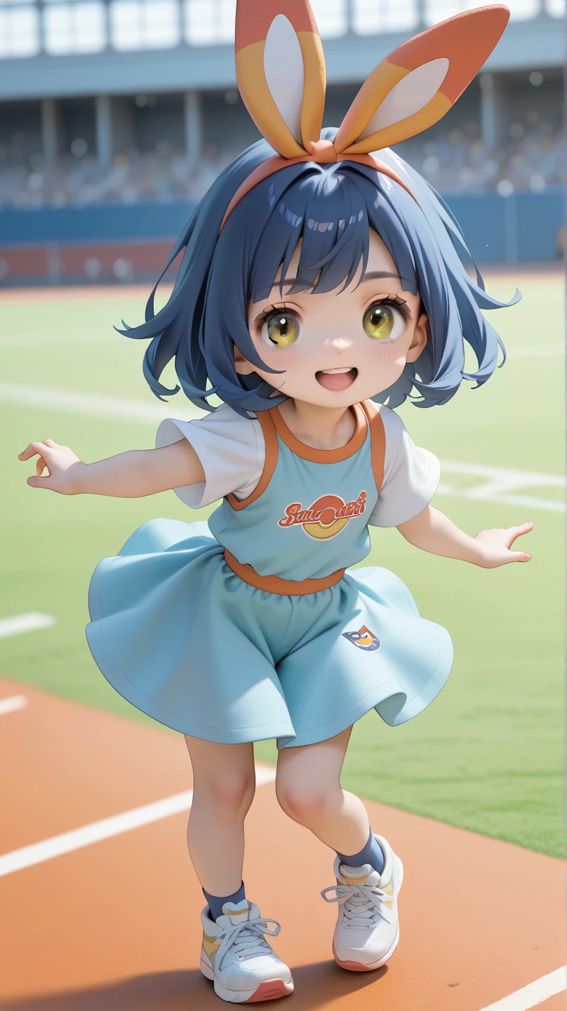 Reality、Blind Box、《Q version girl》(Wear light blue short sleeves,Girl in short white skirt,Carrying a yellow school bag,Smile)
