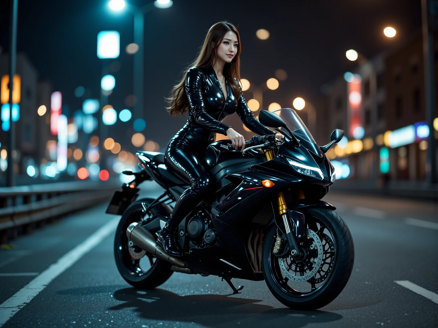 18 YEAR OLD SEXY MODEL ON BIKE