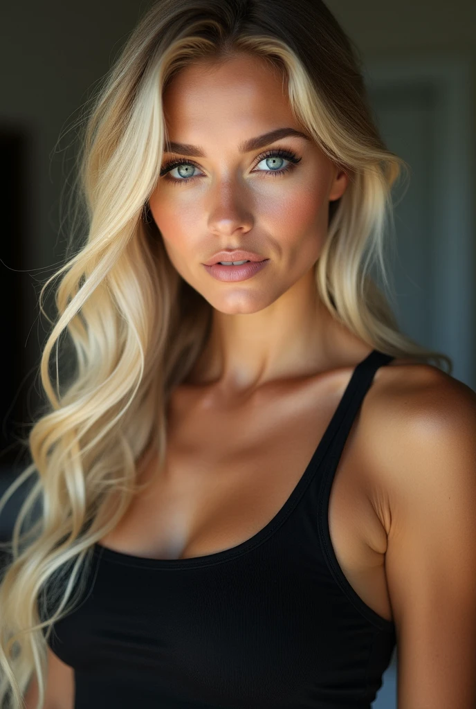 , Mix a blonde girl (Isabella Deltore, Ursula Karven, blonde Behati Pinsloo und blonde Meghan Markle), Sun-tanned skin, Hairline, blonde hair mit lots of blonde strands, bleached blonde hair, shoulder , blonde hair mit lots of blonde strands, pointed nose, bleached blonde hair, shoulder-Bob, 45 years old, lifted face, Nose for Plastic Surgery, Vampir-Lifting, Pores on the cheeks, broad nasal bone, Eye wrinkles, small laugh lines, Hautpo, Pointed cheekbones, HIGH CHEEKBONE, Almond eyes, Schmale Almond eyes, Smokey Eyes Make-up, Vamp Make-up, Subscribe to something, brownish skin, Surgical lips, Full body image of , symmetrical face, detailed students, expressive make-up, Real photography, modern look, Real photography (Realists:1.5); She wears various sexy colorful dresses, Bold dark eye makeup Vamp Mascara, long black dark eyelashes, sitting in the living room, Show hips, Confident Pose, dominant woman , black eyeshadow, spectacular show make-up, Image grain, pixel grain, high contrast, Hips posing, sexy hips, Full body shot, long legs, sexy legs, large , large , busty, She presents her body cheekily, provocative for the viewer, sexy attitude, pussy:1.9, vagina:1.9, clitoris:1.9, (small pussy:1.5), (modern office background:1.3)、Golden blonde long hair、(High Heels), (Seductive pose:1.2) professional photo, HDR, Natural light, (Anti-aliasing:1.2), elegant, Soft, diffuse light, Realistssch proportions, limited range, Contre-Jour, Accent Lighting, (Neutral Colors:1.3), cinematic lighting, coherent light, coherent shadows, depth of field, 35mm Photography, epicPhoto, ((naughty slut:1.5)) ((Whore in the hotel:1.8)) (((she is working as a domina))) ((((She is wearing ankle boots:1.9)))) (((long legs, focus on high heels, pantyhose))) (((shoes visible))) ((((((focus on high heels:1.8))))))