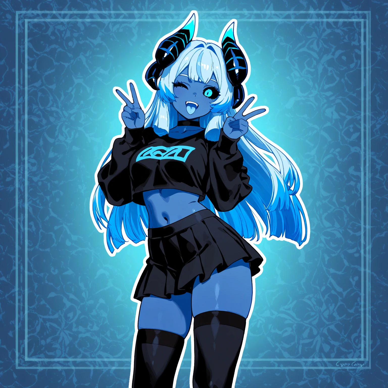 (1girl: 1.8), ((solo)), (dark skinned:1.8), goblin_girl, (azure_blue_hair: 1.8), very long hair, wide body, (small stature:1.6), (huge breast:1.7), hair between eyes, wide hips, blue eyes, mole, mole on chest, age up, lips, big lips, big noise, thick eyebrows, (chubby:1.8), freckles, (rock star clothes: 1.5), chains as accessories, woman music, music studio, (leather jacket:1.5), (blue lips: 1.6)