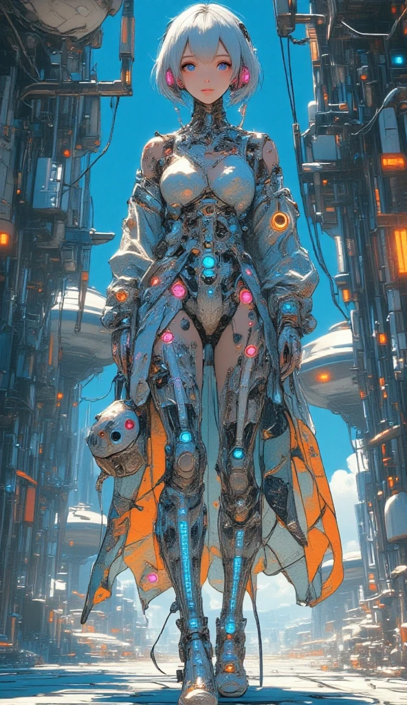 NSFW masterpiece,(best quality)Giant Cyberpunk Female Mechanical Titan,Marble breast prosthesis assembled with giant mechanical structural modules,Mega Evolution Future Technology Titan,Ruined dungeon ruins on apocalyptic cloudy day and night,Jewelry-encrusted mechanical breast prosthesis,Marble cracked skin shell,Heavy exoskeleton fantasy technology evolution mecha,Dark fantasy art rendering,Standing on the smoky ruins,Dark swamp atmospheric fog special effects,