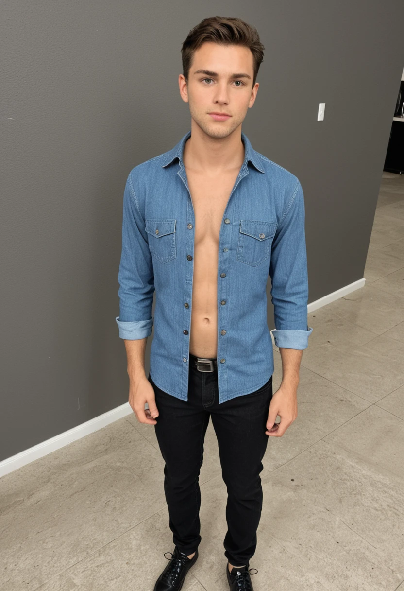 best quality, masterpiece, (realistic: 1.2), 1 man, Eren Jaeger, real life, live action, black jeans, black pants, brown hair, attack on Titan, long hair, abs, muscles, shirtless, sunset background, fitness, fit body, slim body, high definition, high quality, gigachad