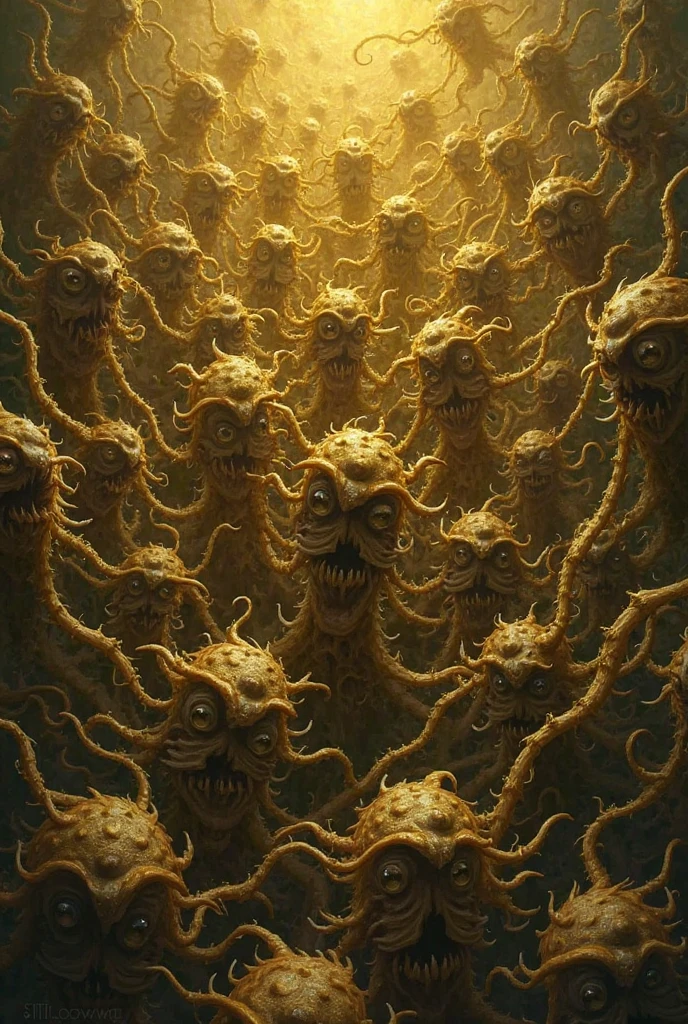 in (medium full shot:3.1) of lot of characters from (metal hurlant magazine:3.1), inspired by style of Zdzislaw Beksinski art, in apocalypse in chaotic world, oily and slimy creatures (with Creepy, Sci-Fi, Fantasy and Horror:2.9), horror comic, horrified, terrified, insane, disgusting, disturbing, Impactful, cgsociety, hyper-detailed, digital illusions, cyberspace, photorealistic, arts visuals. ((cinematic film)), Ultra detailed, RAW photo, cinematic, artstation style, concept art, masterpiece, 8k, realistic textures, (3D rendering:3.1)