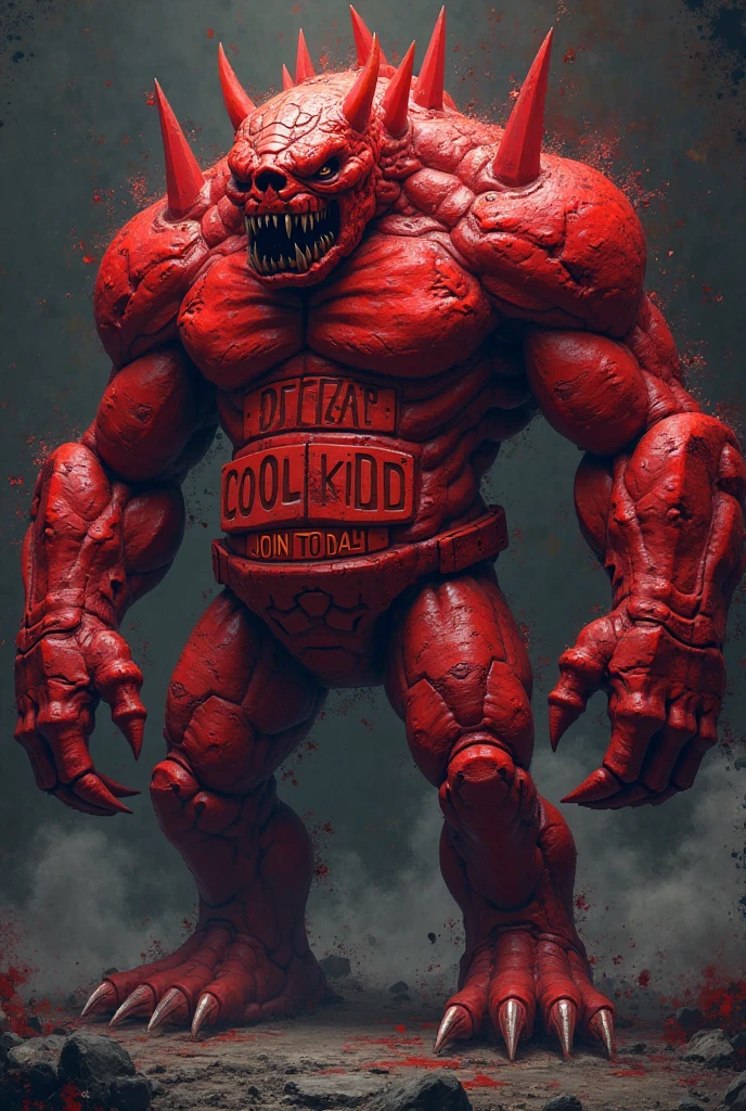 a large muscular male made of slime