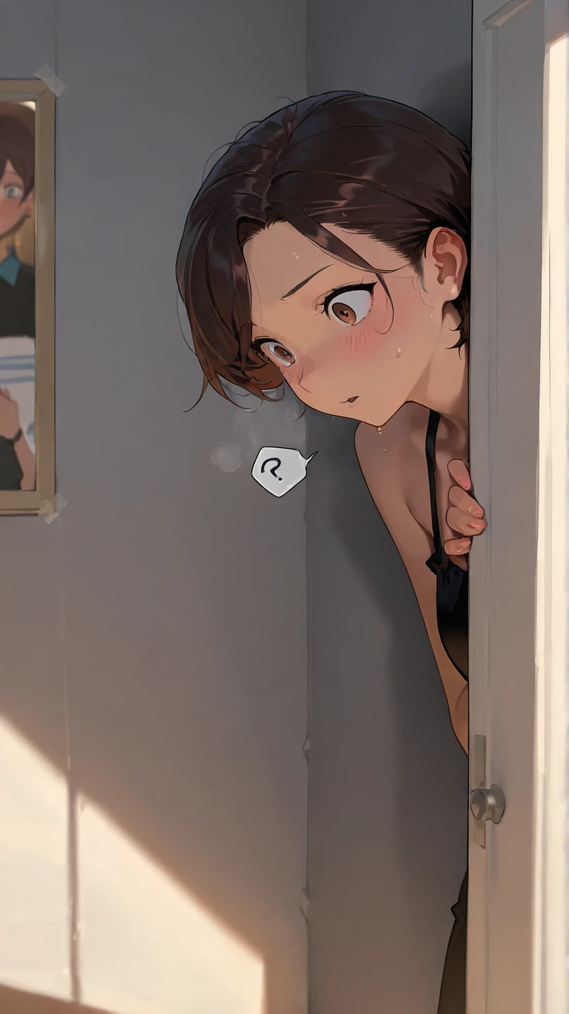 ((best quality)), ((masterpiece)), (detailed), perfect face, teenl, (((topless))), panties, ((embarrassed:1.5)), ((blushing:1.2)), skinny waist, skinny thighs, ponytail, classroom