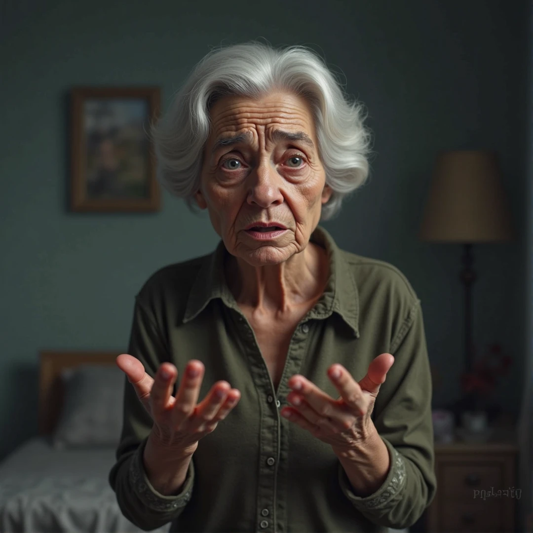 A beautiful youthful looking her hair graying but still very sexy gray haired Filipino woman wearing a wedding dress now a prisoner of a evil scientist the male evil scientist her hair graying her long hair now graying she has a curly hair hairstyles hairstyle and she is aging because the male evil scientist standing next to her is given her a injection that is aging her up she looks like she is in pain and she screaming in pain and she is in a lab tied up to a chair she is holding a photo of a younger version of herself 
