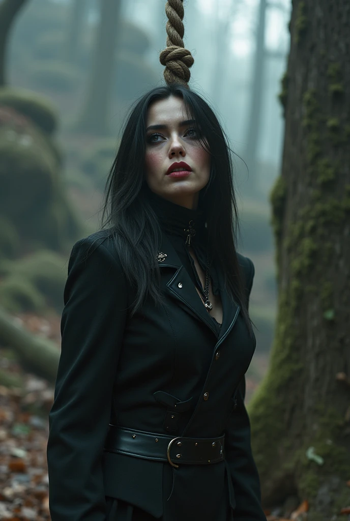 dark vibes, woman model, techno raver, looking badass, no blur, 8k, sexy lady at rave, in rave forest - night time - hope poppy flowers on the ground