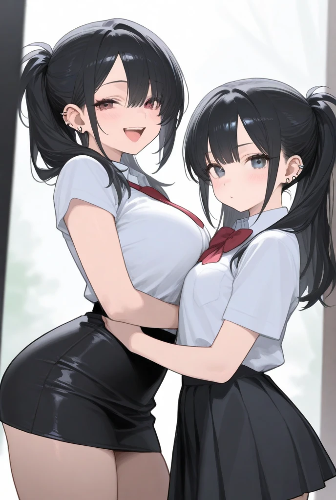 Anime girl with long black hair and a skirt standing in a room, chic, , Beautiful anime girl crouching, Anime girl crouching, (SFW) Safe at Work, Kantai Collection Style, From Girls Frontline, Anime Maid SS Military, Surreal女子高生, Surreal , Focus on the thighs,(Hands on hips),(Put your hands on your hips),(masterpiece), (One serious civil service commissioner: 1.3), (Super thick and plump body: 1.3), (Huge breasts and buttocks)), (Small Head: 1.2), (Very small uniform)), (Shiny skin: 1.2), (A speech while crouching in the stands in the schoolyard in the morning)), {fat},1boy, penis, doggystyle, from behind, spreadassms, chubby body, fat body, short,ultra detailed, masterpiece, best quality, blush, a woman, rolling eyes, open mouth, school girl, wearing , wearing glasses, classroom, sunset, light particles, hdr, brown grey hair, midium wavy hair, shiny hair, bang, single braid, clear grey eyes, Smiling Kiss, Tongue Out, アニメ ,orgasm face, sexual climax, bitch, back shot, back view, low angle, from below, back view, arched back, looking back, all fours, chubby body, BIG ASS , saliva, BBW, slender waist, anal, seiza, hands on head,white eyes, Hand Drawn, Showing Ass, Bobcut, Knee socks, (Super thick and plump body: 1.3), Butt sticking out, Close your legs, seiza, spread legs, pleated skirt, Stretch your arms back, long pleated skirt, I can't see your butt, Buttocks hide, Arms folded behind back, Super big butt, Awesome numbness , Plump , Chubby, Butt sticking out,