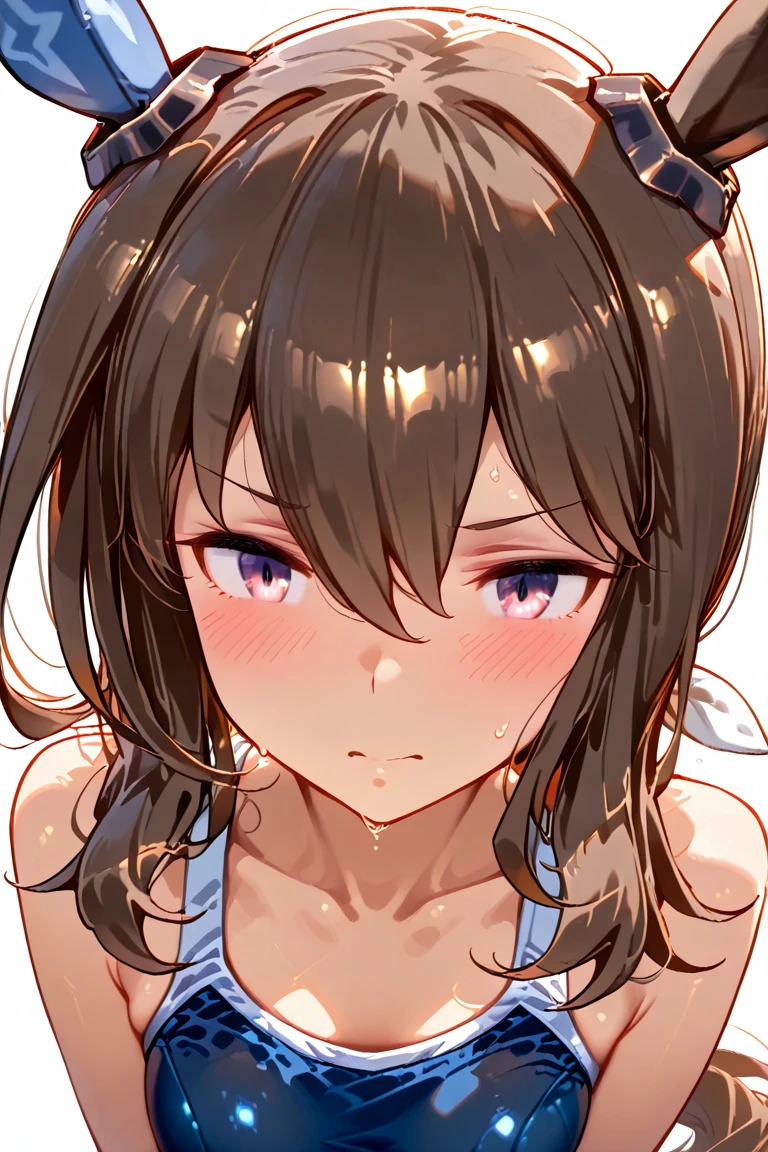 (masterpiece),(best quality),(ultra-detailed),(best illustration),(best shadow),(absurdres),(detailed background),(very aesthetic),1girl,solo,night,dim lighting,in narrow bedroom,heavy breath,shiny skin,sweat,,TokinoSora, long hair,gold star hair ornament,red hair ribbon, blue eyes,aged up,looking at viewer,slutty_clothes,,pink leopard printing bikini,pink leopard printing panties,fur coat,black miniskirt,red hair ribbon,earrings,gold chain necklace,chain belt,in heat,?????,?????? face,,(covered ????? nipples:0.7),,learn forward,all fours,pussy juice,,pucker lips,half closed eyes,from above,