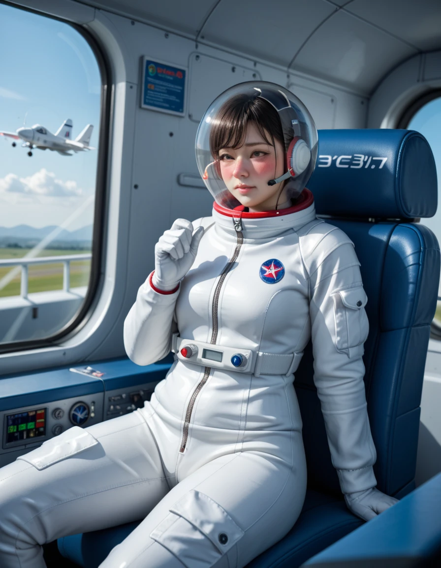 (((Space:1.4, International Space Station:1.4, I'm wearing a spacesuit:1.4, Looking at the Earth from the Window:1.4))), Dynamic, cinematic photos,(Ultra Realistic, High resolution), (Highly detailed eyes, Highly detailed hair, highly Detailed face, Highly detailed plump lips,Perfect Anatomy),(highest quality:1.4), (Realistic, photo-Realistic:1.37), Professional photography, Cinematic Light, (Detailed face: 1.2),Looking at the audience, Brunette woman,slim,(Beautiful leg lines ),(Famous Japanese actresses:1.2),Highly detailed skin,very thin fingers, Highly detailed nose, Highly detailed mouth,Very beautiful legs,Highly detailed background,RAW Photos,smile