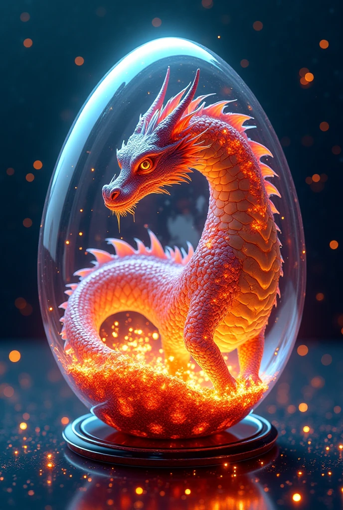 a realistic dragon ball sphere.