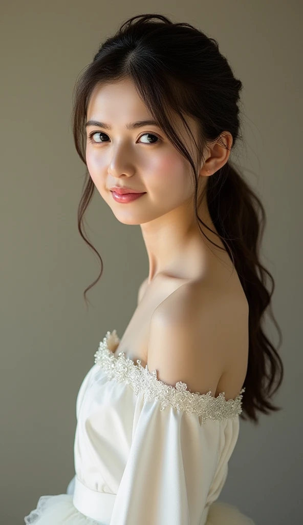 (highest quality:1.5)、(Realistic:1.5)、(1 person:1.5)、(Medium Shot:1.5)、Very detailed、High resolution、8k wallpaper、、Small breasts、Natural color lips、Cute Smile、Japanese women、20-year-old girl、Beautiful and elegant face、Perfect and beautiful face、Large, balanced eyes、Brunette's eyes、Beautiful and elegant face、Beautiful double eyelids、Natural Bangs、Beautiful thin nose、Beautiful Skin、Fair skin、Medium Bob Hair、Natural Bangs、Perfect and beautiful face、Slim face and figure、(Looking at the camera with a sweet smile)、Bright lighting、Professional Lighting、Forward lighting、Wedding dress、tiara、(マーメイドラインのWedding dressを着て)、(Wedding dressを着て南国のトロピカルビーチに立つ)、Cute pose