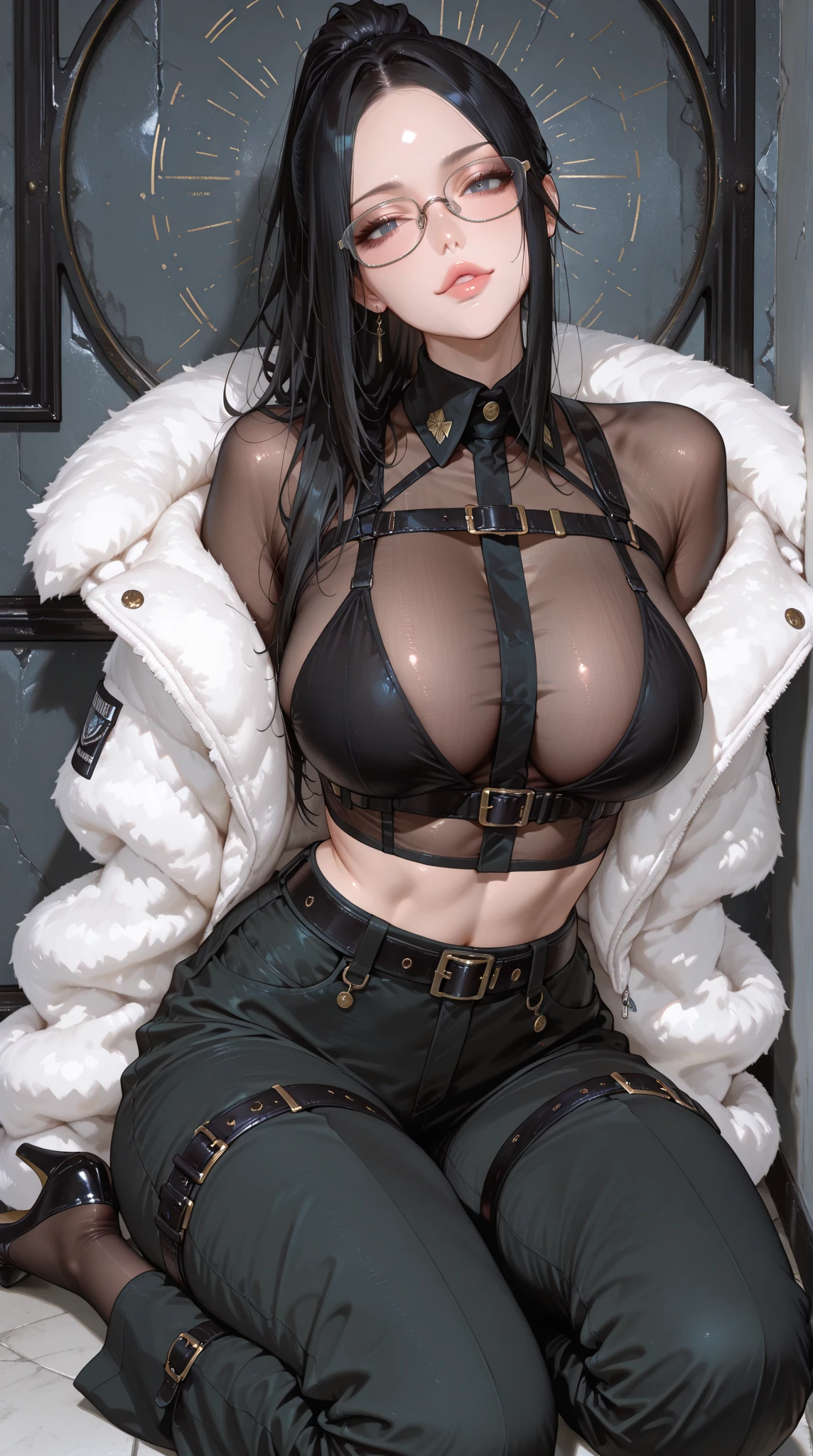 Inside the Jail,Hands tied to iron bars,Beauty Women,body tied with rope,Perfect Woman,Model body type,Curvy,Beautiful breasts,Big Breasts,Pointed nipples,Have pubic hair,Black Hair,long,Surreal portrait,Best image quality,(34K)Ultra-realistic,最high quality,high quality,High resolution,high qualitytexture,Attention to detail,Beautiful details,((Fine details,Highly detailed CG,Detailed Texture,Realistic facial expression,masterpiece,Presence,dynamic,bold)),(Orgasm:1.8),(Erotic look),
