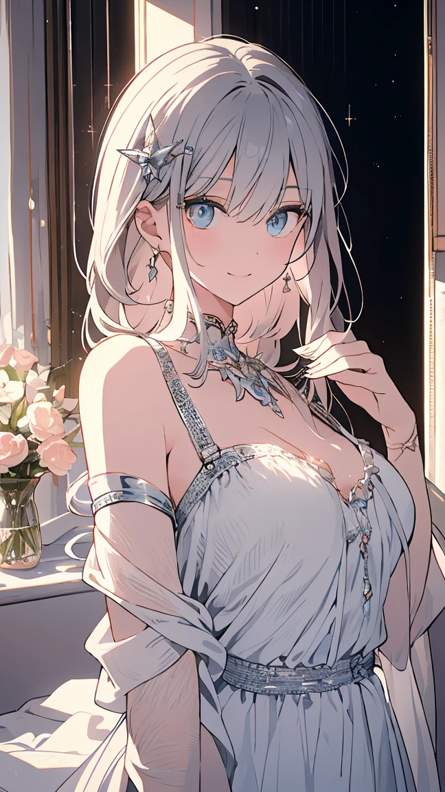 (((Masterpiece))), (((Highest quality))), ((Ultra-detailed)), ((Super fine illustration)), ((Ultra-fine painting)), (16K highest quality wallpaper:1.4), (Upper body:1.6), HDR, (Highly detailed and delicate illustration style:1.8), Detailed skin texture, Detailed cloth texture, Extreme detailed description, (T-masterpiece), (Highly detailed face:1.4), (Highly detailed beautiful silver fox ears:1.2), (Highly detailed beautiful silver medium hair:1.2), (Highly detailed beautiful blue eyes:1.2), Original, RAW photo, Professional, Intricate details, Super details, (Perfect anatomy:1.4), (Highly detailed hands:1.2), (Highly detailed fingers:1.2), (Highly detailed fingertips:1.2), (Sexy), (Sexy), (27-years-old), Real, (Solo:1.6), ((A very beautiful and attractive silver (fox:1.4) female fashion model:1.4)) BRAKE (Absolutely perfect completely sleeping deeply on the Highly detailed stylish and luxurious bed:1.2) BRAKE (Beautiful and adorable silver fox ears:1.6), (Highly detailed and delicate silver fox ears:1.2), (Beautiful and well-shaped big breasts:1.2), (Beautiful and well-shaped buttocks), (Beautiful and shiny silver medium hair:1.6), (Highly detailed and delicate silver medium hair:1.2), (Beautiful and clear blue eyes:1.6), (Highly detailed and delicate blue eyes:1.2), (Highly detailed face:1.4), (Smile:1.4), (Blush:1.6), (Looking at viewer:1.4) BRAKE ((Bright green:1.25) sexy see-through lingerie dress nightgown:1.4), (Wearing only a (bright green:1.25) sexy see-through lingerie dress nightgown:1.6) BRAKE (Highly detailed Stylish and luxurious bedroom:1.2), (Highly detailed stylish and luxurious bed:1.2) BRAKE (Just after sunrise:1.5), (Intricate and detailed Beautiful sunrise and castle garden scenery:1.6), (Highly detailed and delicate luxury bedroom and bed in the background:1.4) BRAKE (NSFW) BRAKE 