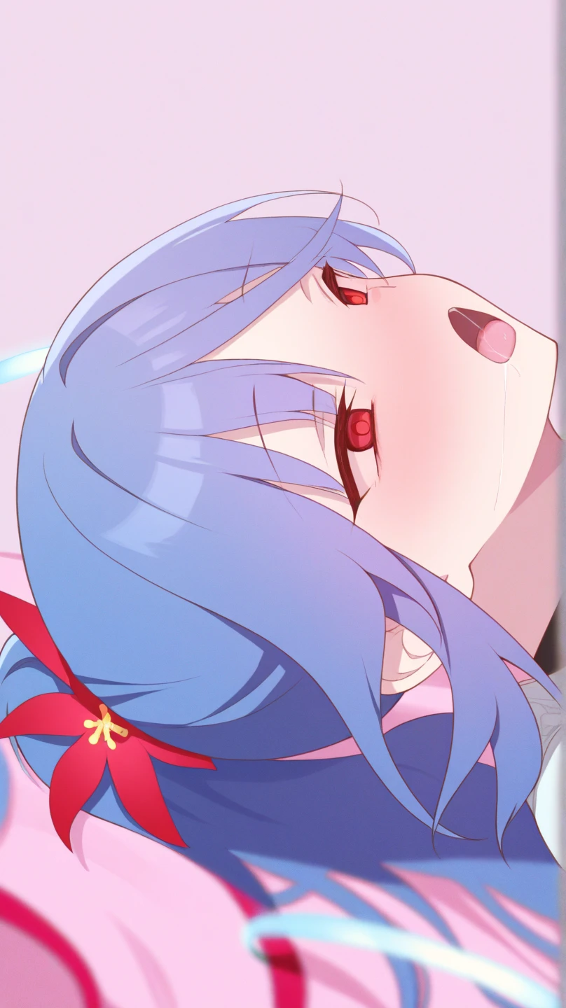 (masutepiece, Best Quality, Detailed), 1girl in, Solo, Indoors, dress room, 双臂在头后,, Interface headset, fullnude、Ahegao、A large amount of love juice flows out、Squirting、She has ring piercings on both nipples.、Her body is tied with rope and her breasts are sticking out...................、suffering from pain、The whites of my eyes are peeling off、I'm fainting、