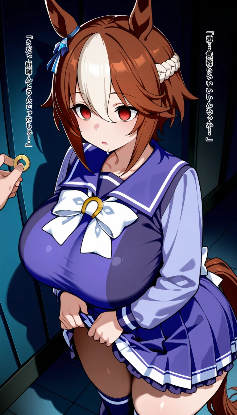 ((nsfw, nude, topless,show off nipple,highest quality,aroused,beautiful busty,beautiful pussy, masterpiece, High resolution)),1girl, solo, Super huge breasts,plump,Whipped thighs,all body, portrait, ahoge, sidelocks, wide sleeves, hair over one eye, ((((1 girl,sailor suit Maid,)))),(((bitch,,bedroom,sensual pose,garter straps,breasts blowjob,looking at viewer,masturbation,huge nipples,pink pussy,stockings,smail,spread pussy,many pubic hair))), long sleeve