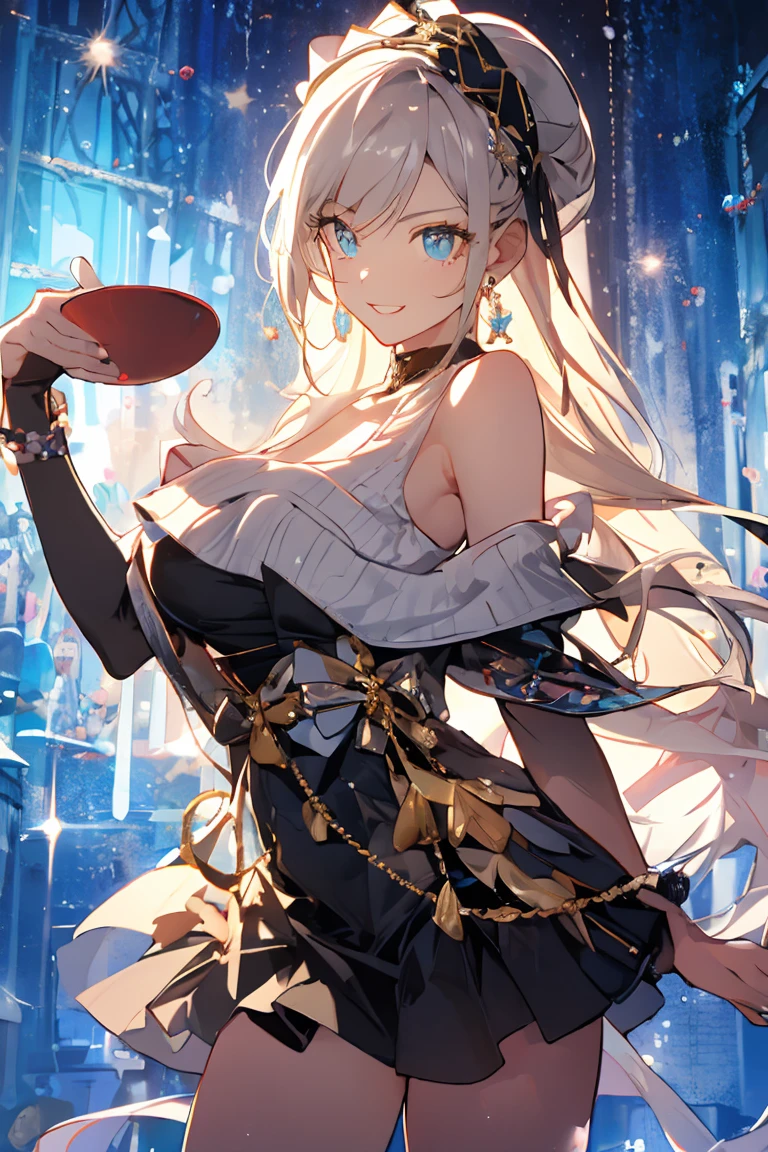 anime, Bunny ears , E Cup, Silver long hair, sexy, A shy smile, Fairy