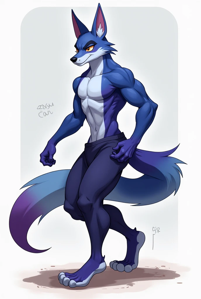 Animal heads,coyote,Personal,Light blue hair,detailed full body,leges,No background,Remove the background