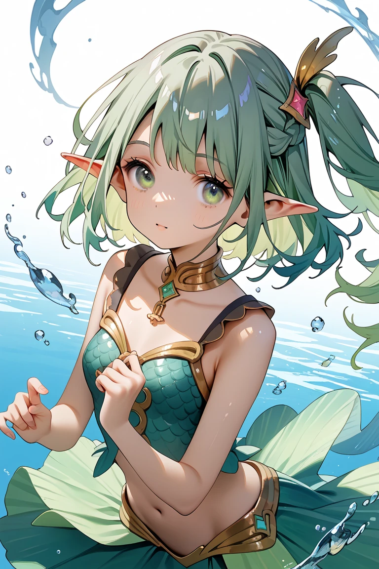 (masterpiece、Highest quality、Highest quality、Official Art、Beautiful and beautiful:1.2)、(One girl:1.3)Hatsune Miku、Twin tails,Beautiful breasts, Katsushika Hokusai, score_9, ,score_7_superior, score_6_superior, One girl, sauce_comics, sauce_anime,Breathtaking landscapes,watercolor,Smooth and soft skin, Natural Skin,mjm
break
(change:1.4),(Little Girl:1.4), Small breasts,cute顔, (change toddler:1.1), 6,cute, (Eye highlights), (Shake:0.8), Glowing Skin,Beautiful Eyes, Detailed eyes, Puffy eyes,
break
(Medium green hair:1.3),(Green Malo eyebrows:1.6),Poutingy and slightly grumpy,(Pouting:1.2), ::(, (Close),(Frowning:0.6),white streaked hair, Green Eyes,
break
darkgreen Skirt-style one-piece swimsuit,Frills,Floral dark green swimsuit,Frills,Overly detailed clavicle,Exposed clavicle, Dynamic Angle,Inner Tube,Partially submerged,
break
dynamicpose,Ocean,Wave,island,tropical,Dynamic Angle,Breathtaking Backgrounds, Outdoor,pastel colour,superiorから,