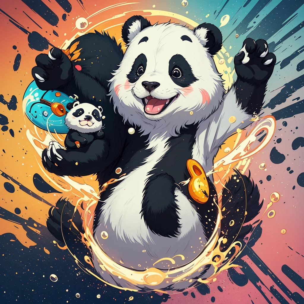 Create a 3D logo for a ren's music channel in Bebefinn animation style. The logo should feature a cute, chubby panda with a big, friendly smile and expressive eyes. The panda should have a playful and cartoonish design, with vibrant colors such as soft pastels and bright tones. Surround the panda with musical notes, stars, and playful bubbles to enhance the joyful vibe. The name of the channel, "Melody Maker's s", should be prominently displayed in bold, rounded 3D letters, with a fun and whimsical design that complements the cute style of the panda. The overall design should be cheerful, friendly, and ideal for attracting young audiences.