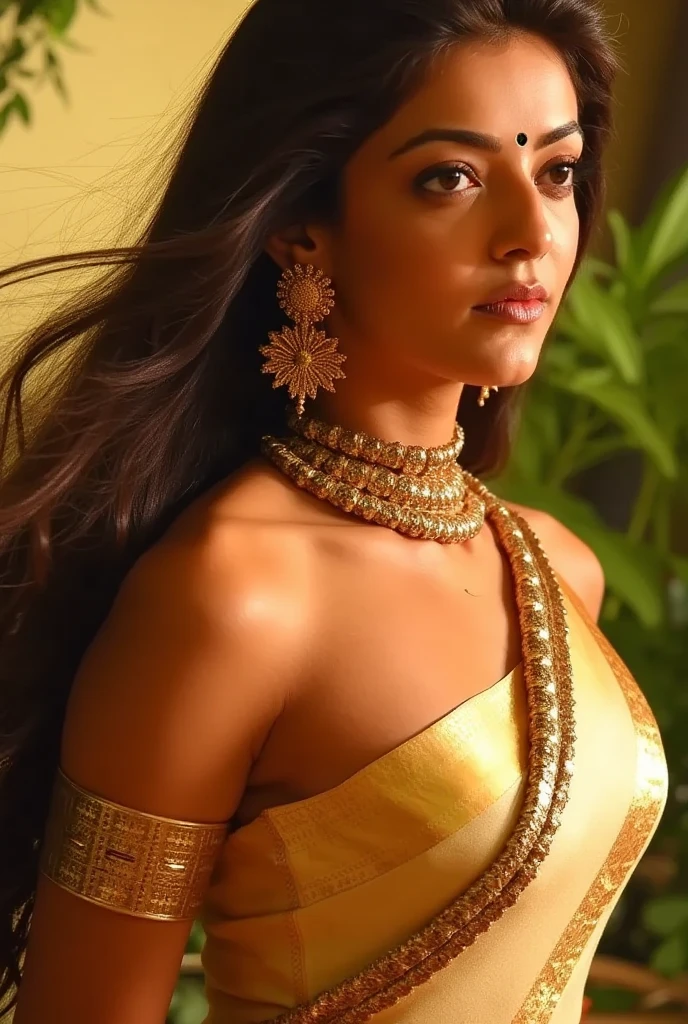 Front full view of milky white body of Indian girl look like Hollywood actress in bride looks, in a precious traditional costly saree, small cleavage, slim fit and thin navel, beautiful thighhighs, one leg visible, , cutest face, innocent smile, black shiny long hair, golden necklace, mole, black eyes, bracelet, Fair-skinned female, piercing, veil, nose piercing,photorealistic,hyperdetailed,dreamy,fantasy-like wind effects,rich deep colors,glowing light,De-Noise, f 5.6 , 85mm,expressive gestures,full-body shot,eye-level shot,perfect body proportions,stylized poses(masterpiece)((disheveled hair:1.2),( beautiful detailed eyes:1.1), Indian girl (wearing casual t_shirt ,street background, Bokeh, medium round breast , side pose looking at viewer,long hair , hair bun,wet clothes, rainy season,heavy rain shower , enjoying rain, happy, big cheeks ,Outdoor image of 21yo  in school school photo in school masterpiece, (photorealistic:1.7), best quality, beautiful lighting, Eleanor Latino Woman 20yo Old Big Breasts Plus Size Model random colour beautiful eyes extremely high Bun long extreme curly hair Lifts wearing Indian flowers ethnic elegance princess saree salwar kameez. Flowers on hair (Persian princess)),off shoulder ,bra, Indian attire ,ultra realistic skin Best quality, masterpiece, Beautiful, young indian woman, teacher, college, looking straight at viewer, wearing elegant full sleeve top white and blue long skirt, college classroom, sitting on chair, professionalism, teen age, detailed face, detailed body, symmetric face, cute face, dynamic pose, perfect anatomy, holding books with hands, photorealistic, curvy body, braid hair, 8k, ultra realistic, blackboard background, ambient occlusion