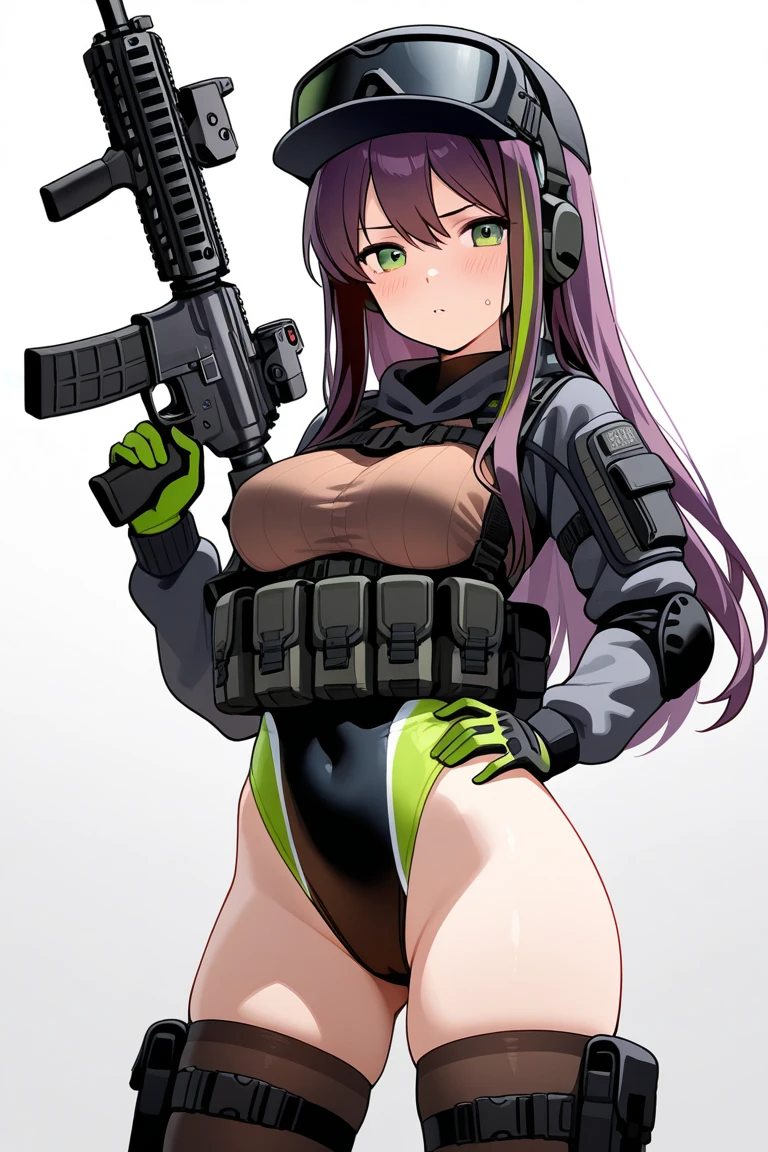 ysarapa, big butt, green hair