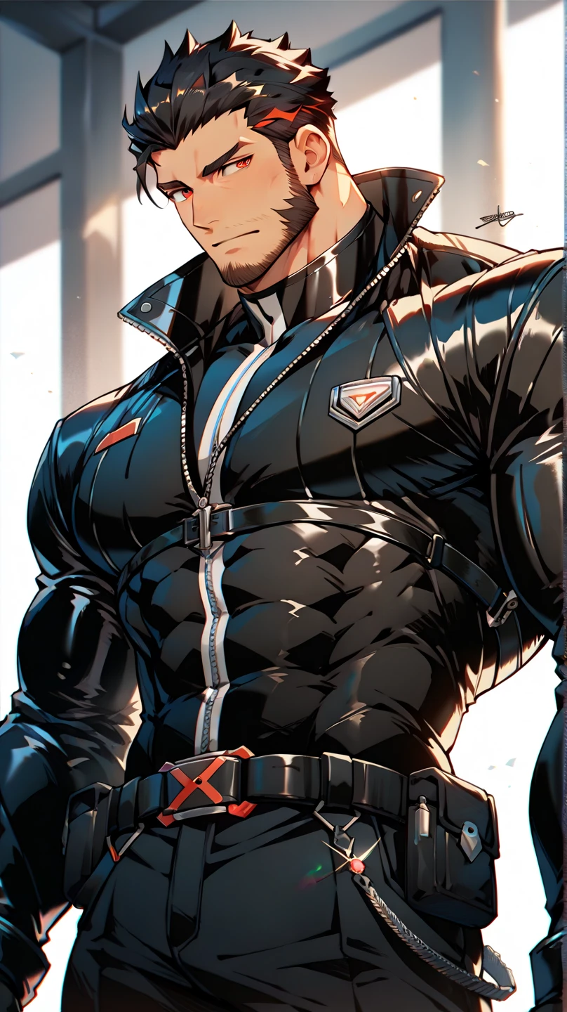 《the original god》Arataki Kazuto , male people, chest muscle, Sexy , Venom symbiote for your body, Black mucus of the body , into venom, venomize,Black bodysuit,(Cloak),Red cape,Abs,(Adult male)((Venom possession,venom symbiote)),over-Tortoise Man,Battle damage,((Masterpiece)), ((Best quality)), Ultra detailed,((illustration)), Dynamic Angle, Detailed light, (Delicate eyes), Floating, 1boy, Male focus, Head, Clothing, Yellow eyes, necklace, tattoo, (Forehead:0.8), (ahoge:0.8), jewelry, brunette color hair,apathy,Ray, chest muscle, Sexy , Venom symbiote for your body, Black mucus of the body , (into venom), Venom,frontage,Bust photo,White tight-fitting top,spiderman outfit,style of anime4 K, 4K anime wallpaper, Badass anime 8 K, 4 k comic wallpaper, young anime man, Anime boys, Anime wallpapers 4 k, Anime wallpaper 4K, High quality anime art style, Anime moe art style, Anime art wallpaper 8 K, Anime art wallpaper 4 K, RGB lighting