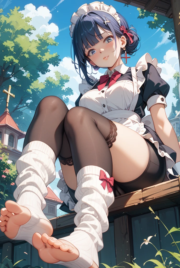 masterpiece, Highest quality, Highest quality, masterpiece, High resolution, concentrated, Medieval town，Girl jumping over a box、