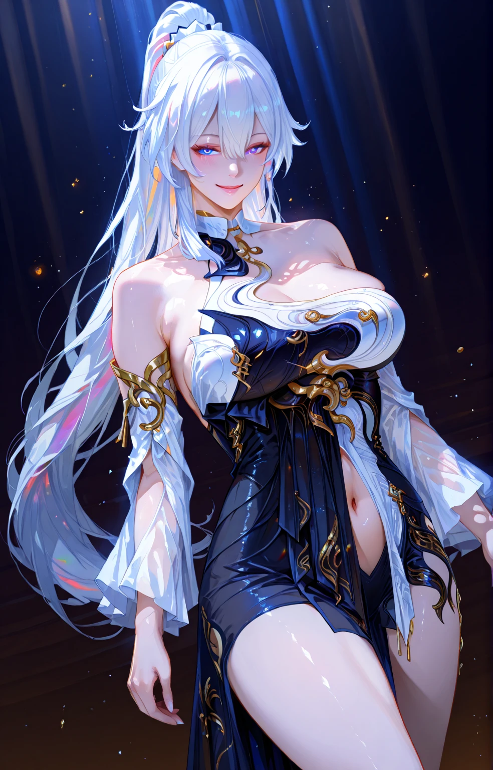 過去最高のmasterpiece、beautiful美しさ, 3D, rich, blonde, skirt, stockings, high heels, star、(Highly detailed CG Unity 8K wallpaper),(masterpiece), (highest quality), (Super detailed), (Best Work),(best shadow), (8K,Raw photo),mature woman、sensual curves、お尻のmasterpiece, full body shot, beautiful女性, enchanting smile, thick lips, plump lips, looking at the viewer, provocative expression, beautiful髪型, cleavage, Plump、curvy hips、attractive face、sexy dress、an inviting gaze、expression of emotions、(((long dress)))、gorgeous accessories 、big breastsの女性, golden hair, colored feather, metal ornaments, colored flowers, particle, light, (1 girl:1.3),(fractal art:1.1),(colorful:1.1)、(flowers:1.3),most detailed,(tangled:1.2), (dynamic pose), (abstract background:1.3), (shiny skin), (lots of colors :1.4), ,(earrings:1.4), (feather:1.4),masterpiece, highest quality, Super detailed, 30~40 years, full body shot, beautiful 、different hairstyles,gold headband,plump breasts,greek clothing,Tulle covers the chest,perfect balance, Costume details,cinematic lighting, high detail, openwork decoration,(((colorfulな最高級ドレス)))、(((解剖学的に正しいbody))) ,big breasts,cowboy shot, (((1 girl))), perfect face, (((highest quality))), (Super detailed), detailed face and eye, (alone), High resolution、beautifuleye,(((sexy pose)))、(((整ったbig breasts)))、((beautiful eye))、luxury、(((超High resolution)))、(((detailed description)))、(((ぽっちゃりbody型)))、(((解剖学的構造に一致したbodyの部位)))、beautiful長いまつ毛、バランスのとれたbody型,The legs and arms are just the right size.、Fishnet tights、glamorous、(((Clear white and black eye)))、lipstick、Sparkling、(Undistorted face, eye, body)、jewelry、gem、(長くカールしたbeautifulまつ毛)、(((バランス良いbeautiful胸)))、(transparent, Exquisite skin:1.2)、(((完璧なglamorousボディー)))、actress face、Super beautiful、cute smile、Healing beauty、Flower Shower、(((完璧なeye)))、realistic representation、super sexy、shiny、glamorous、double eyelids、Excellent shadow correction、(((ぼやけていないeye)))、(((Plump face)))、cute face 、(((shiny輝く肌))) 、(((華やかなlong dress)))、,(((手の込んだ装飾のlong dress)))、(((最高級のlong dress)))、Soft smile、clear eyes、(((wear a lace shawl)))、wearing a dress、