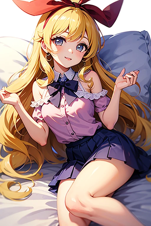 masterpiece,Highest quality,Browsing Caution,blouse, Pleated skirt,Ichigo Hosimiya,vagina,Sex,throw,At the bed,(behind),take off your clothes,(surprise,Disgust,anger),Open your mouth,Cry,,semen,Sweat