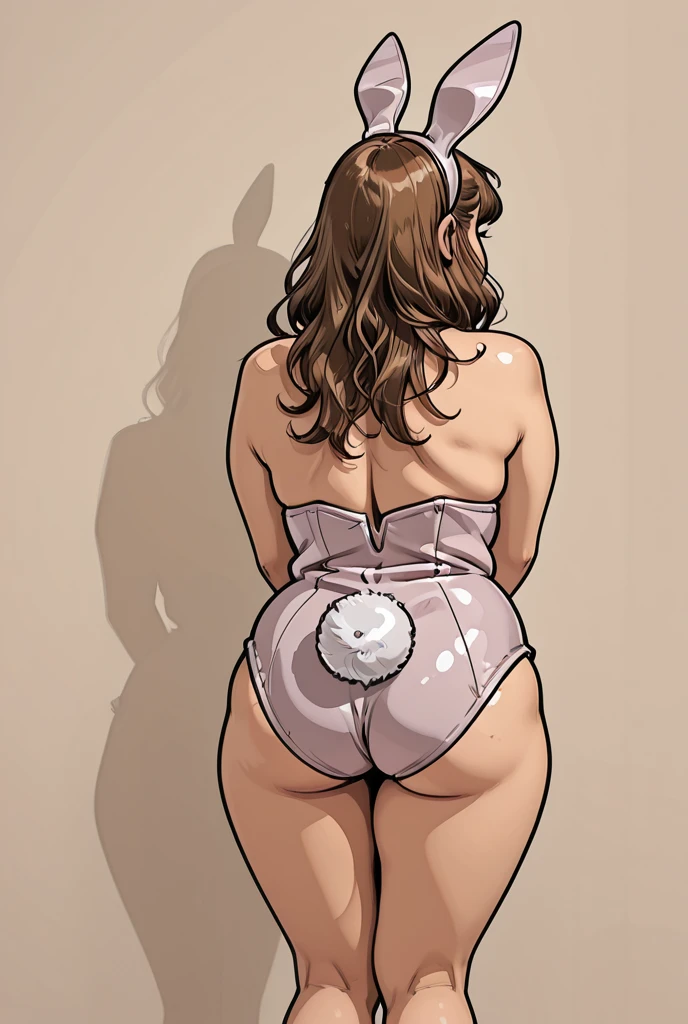 ((masterpiece, best quality)), ((27 year old)), (((Curvy))), (((Latina with long red hair))), trying to close white bra, ((white cotton panties)), (((Large Hips))), (annoyed expression), (((realistic art style)))