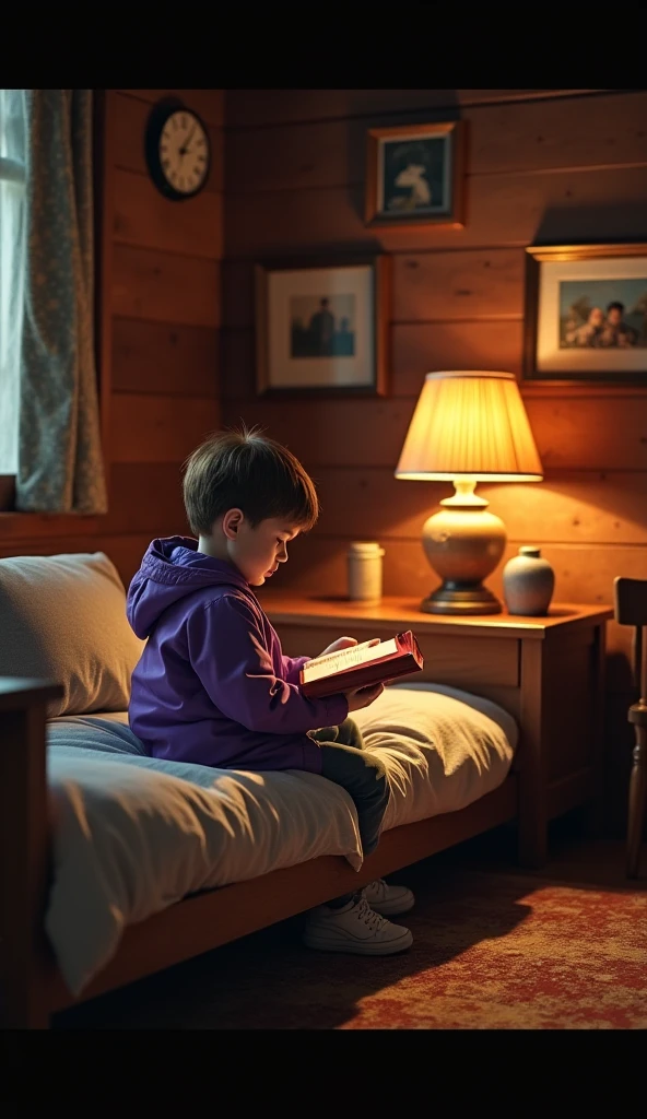 boy, book, light