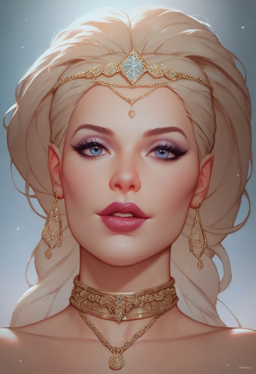 portrait, A desert where the sand is made of diamonds and the sun is made of fire, Enigma, Short, Toned, Diamond-Shaped Face, Fair Skin, Blonde Hair, Gray Eyes, Straight Nose, Thin Lips, Prominent Chin, Long Hair, Coarse Hair, Low Messy Bun, round breasts, Drop earrings, Pixel Art, <lora:epiNoiseoffset_v2Pynoise:2>