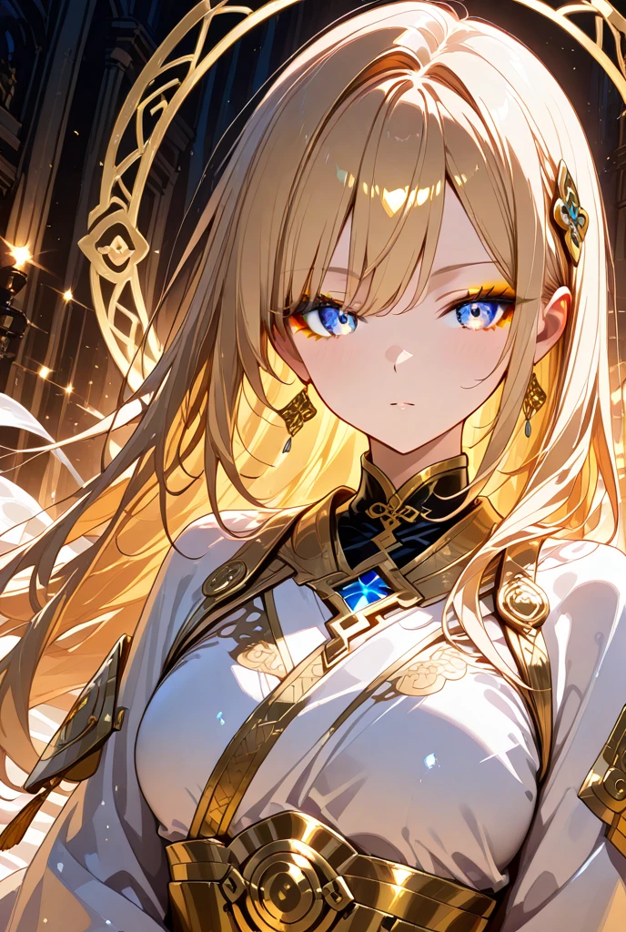 One girl, Long Hair, chest, Blonde, High resolution, high quality, Textured skin, Ultra high definition, 大きなchest, smile, movie, movie撮影, 